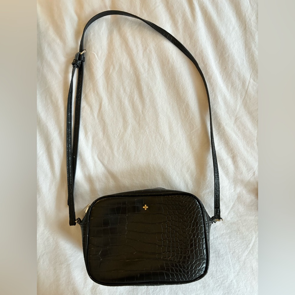 Black snakeskin purse